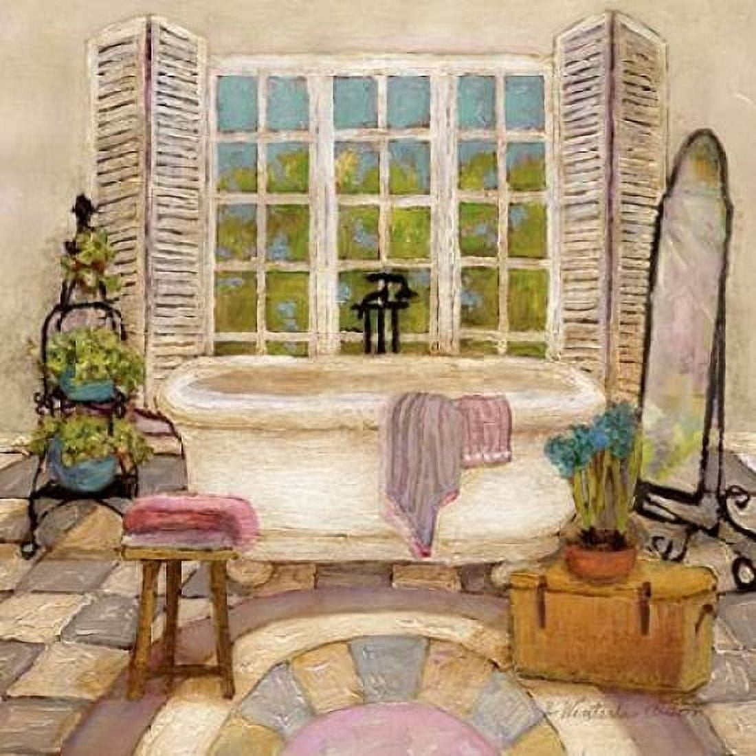 Sunny Day Bath II Canvas Art - Charlene Olson (24 x 24)