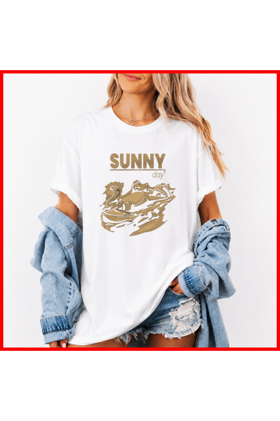 Sunny Day Chill Vibes Illustration Relax Enjoy Aesthetic Graphic Unisex T-Shirt, up to size 5XL