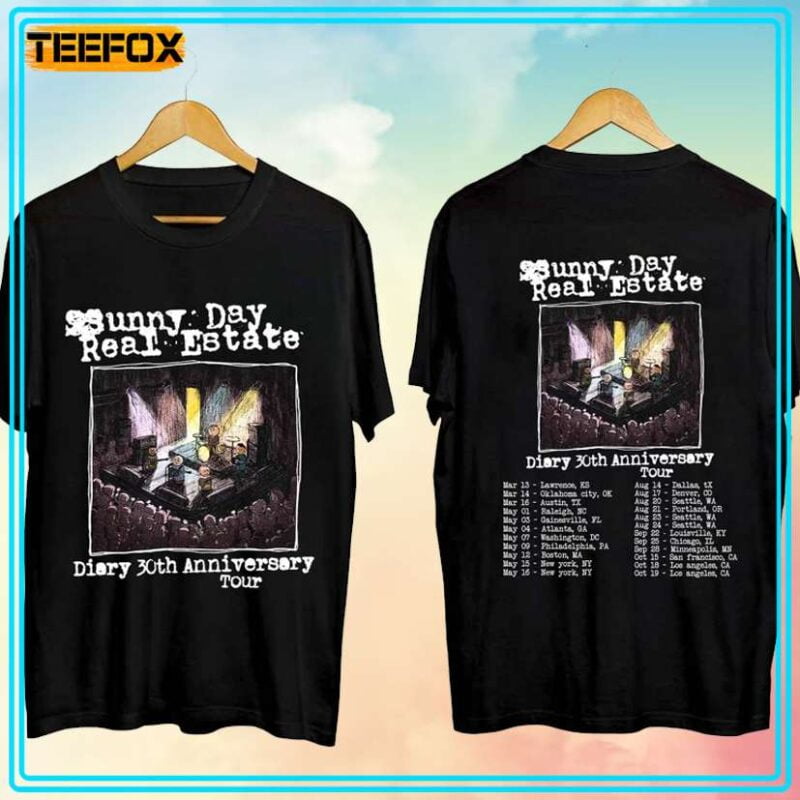 Sunny Day Real Estate 30th Anniversary Tour 2024 Concert TShirt