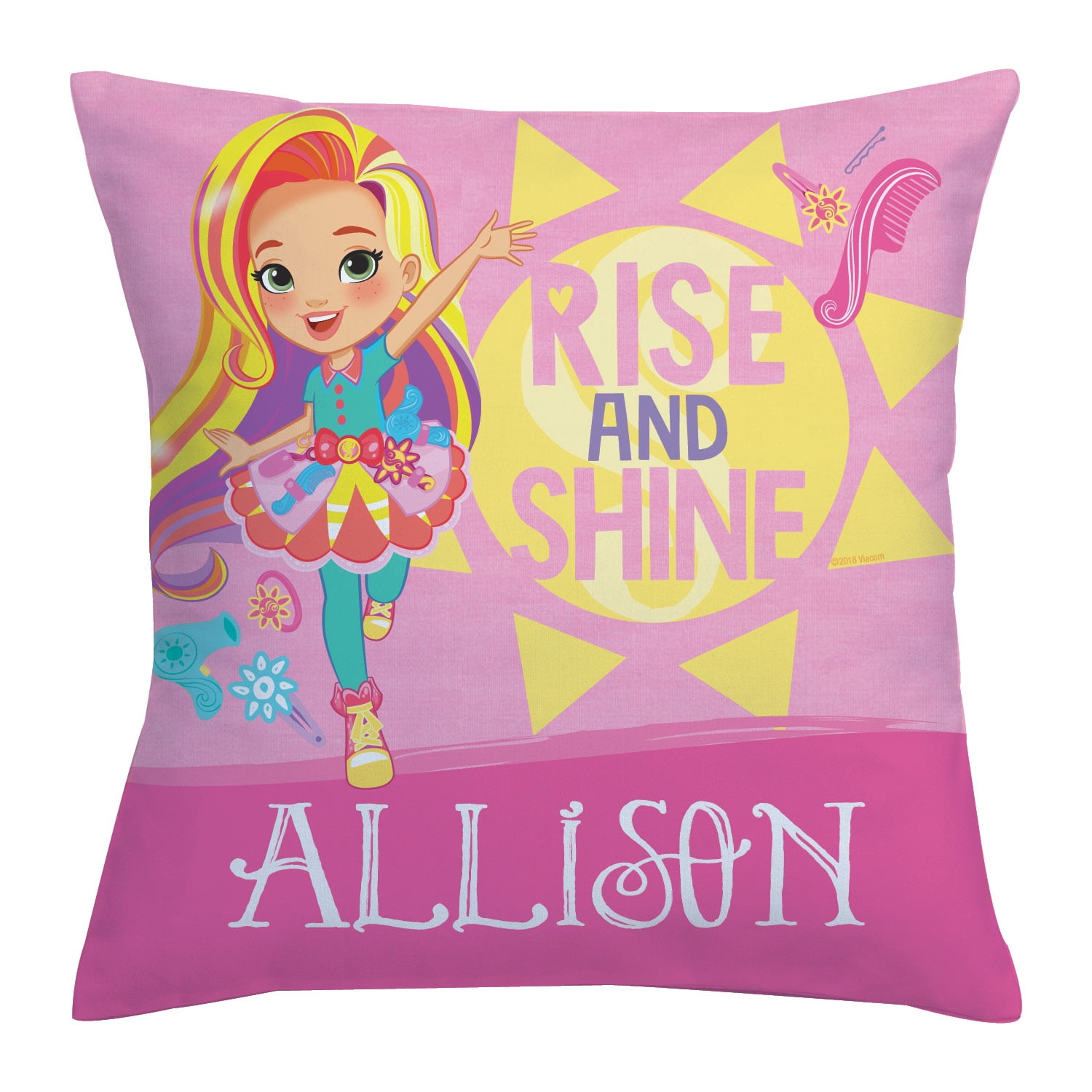 Sunny Day Rise and Shine Kids Throw Pillow