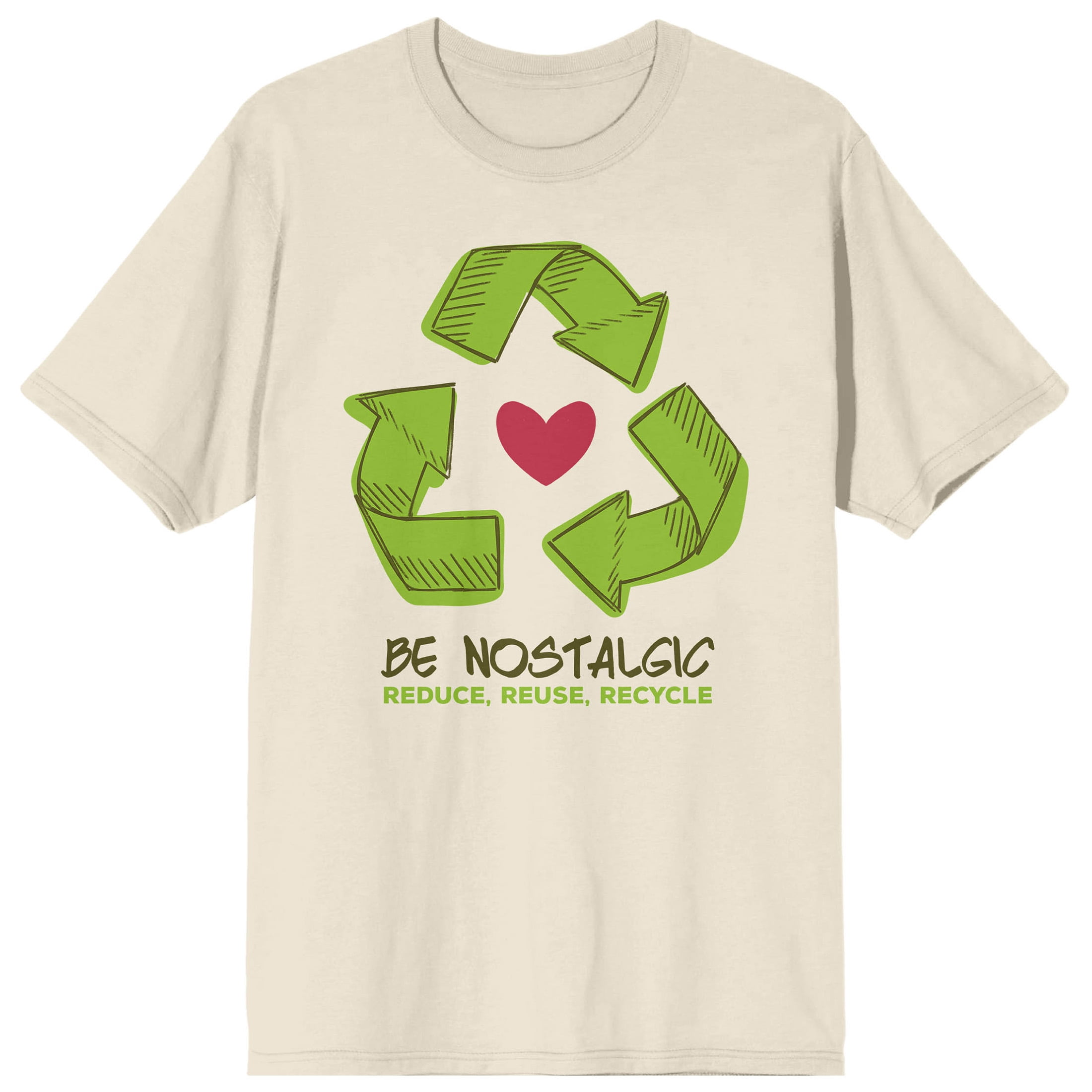Sunny Days Be Nostalgic Reduce Reuse Recycle Crew Neck Short