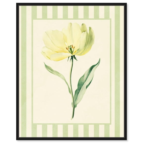 Sunny Days Flower Canvas Print Botanical Art by Art Remedy, Black Frame, 30 x 36