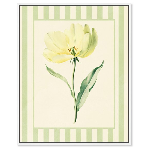 Sunny Days Flower Canvas Print Botanical Art by Art Remedy, White Frame, 30 x 36