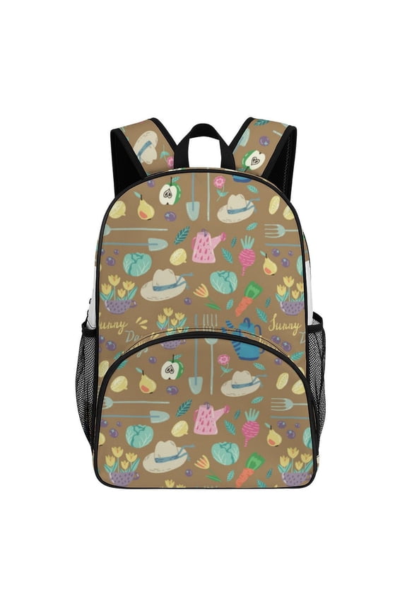 Sunny Days Garden Pattern Big Student Laptop Backpack For College Women Middle High Teen Bookbag Travel Daypack