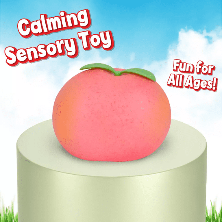 Squeezy PEACH Sensory Toys, Slow Rising Squishy Relief Soft Tress