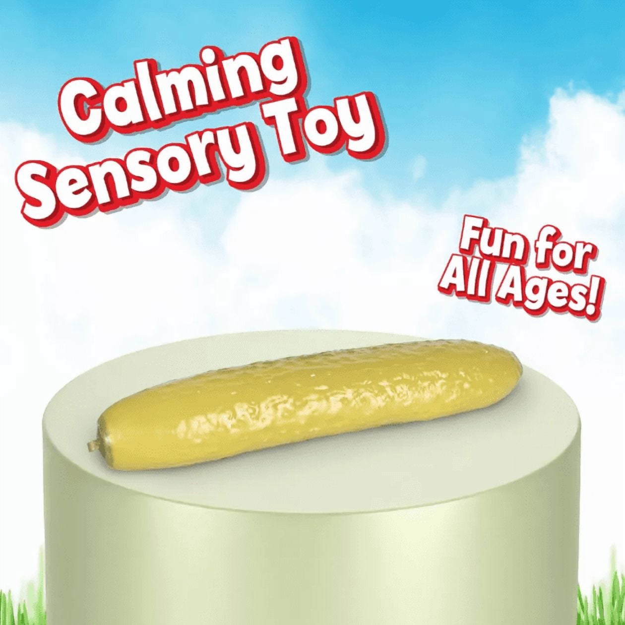 Squeezy PICKLE Sensory Toys, Slow Rising Squishy Relief Soft Tress Relief & Fidget Toys, Cucumber Fruit Toys