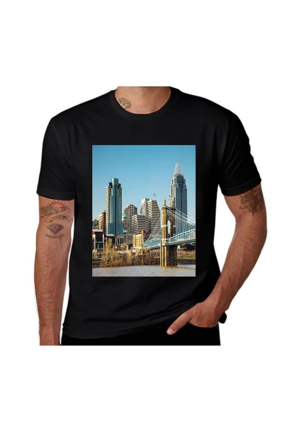 Sunny Days at Midwest-Cincinnati-Multicolor- Casual Streetwea Everyday Tshirt Comfortable Wear tee shirt