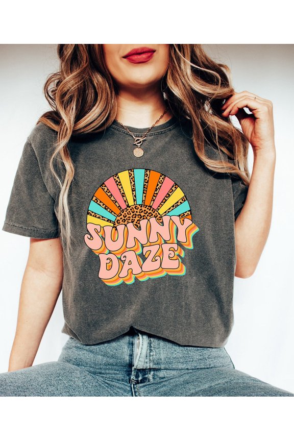 Sunny Daze Shirt Summer, Vintage Summer Tee, Beach Woman Vacation Beach Party Cute Summer Shirt