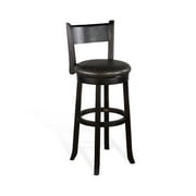 Sunny Designs 30" Mahogany Wood Swivel Barstool in Black Walnut Set of 2