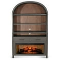 thumbnail image 1 of Sunny Designs 51.5" Wide Arch Bookcase with Electric Fireplace, 1 of 2