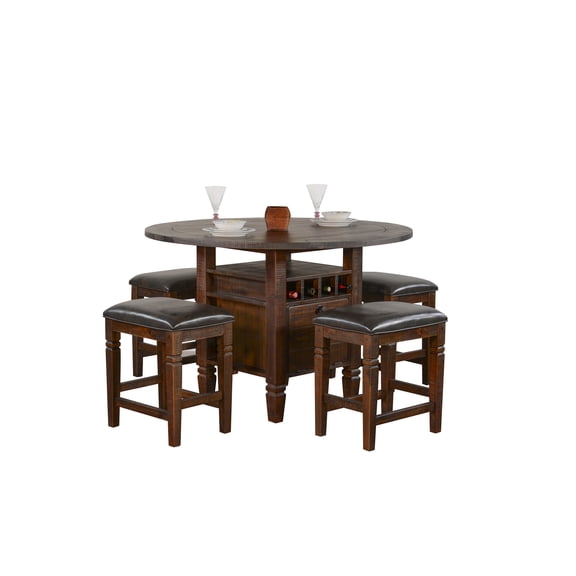 Sunny Designs 54" Round Counter Height Dining Set