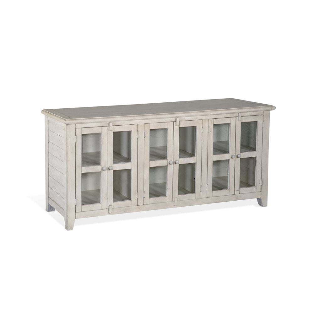 Sunny Designs 70" Wood TV Cabinet for TVs up to 80" in Marble White