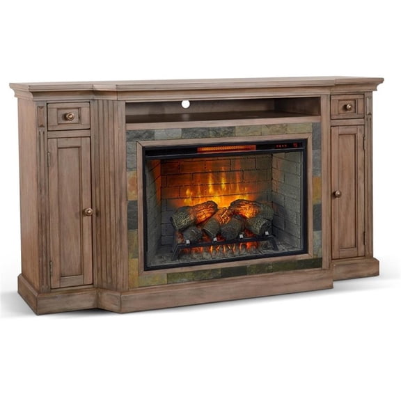 Sunny Designs 72" Media Console with Electric Fireplace