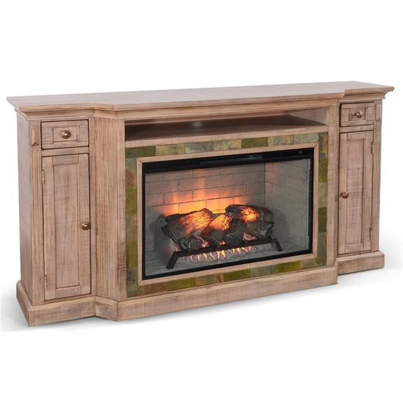Sunny Designs 72" Media Console with Electric Fireplace