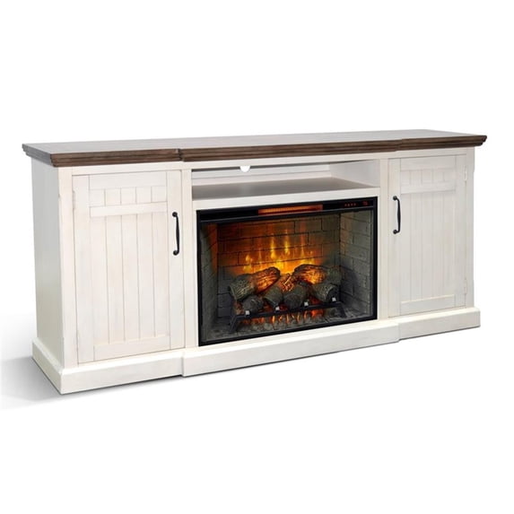 Sunny Designs 78" Media Console with Electric Fireplace