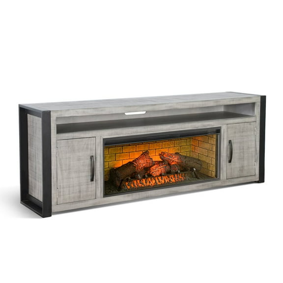 Sunny Designs 78" Media Console with Electric Fireplace