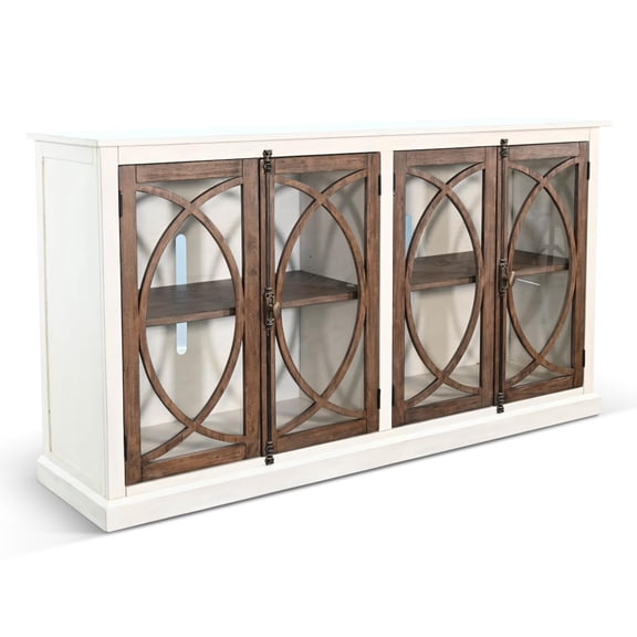 Sunny Designs 78" White Media Cabinet