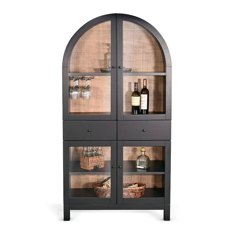 Sunny Designs Arched Wood Wine Bar Cabinet
