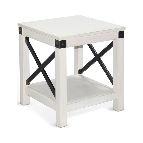 Sunny Designs Bayside White Wood End Table