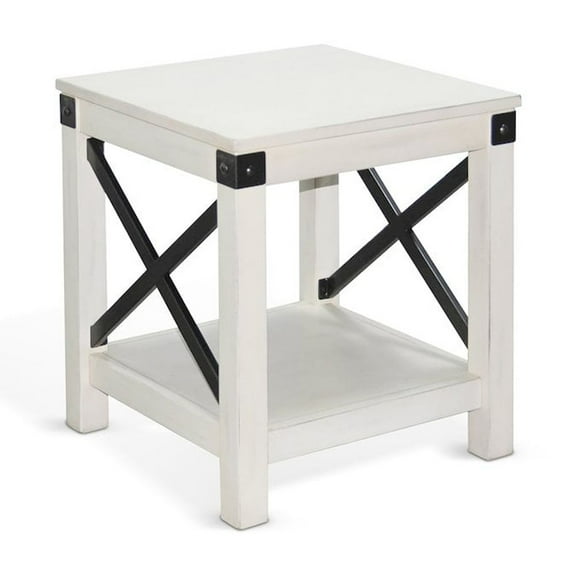 Sunny Designs Bayside White Wood End Table