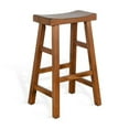 thumbnail image 1 of Sunny Designs Beach Pebble Bar Saddle Seat Stool, Wood Seat (Set of 2), 1 of 5
