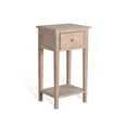 thumbnail image 1 of Sunny Designs Beach Pebble Wood Side Table with Drawer, 1 of 2