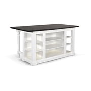 Sunny Designs Carriage House Kitchen Island with Drop Leaf, Wood Espresso, 38 in