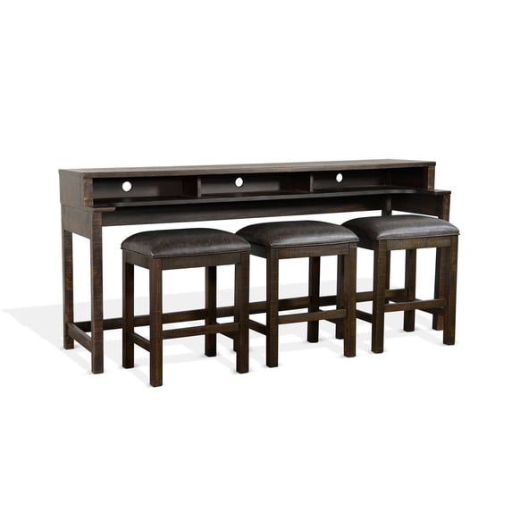 Tobacco Leaf Console Table with USB Power Pack