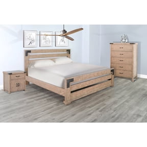 Sunny Designs Desert Rock Mahogany Wood Eastern King Bed in Light Brown