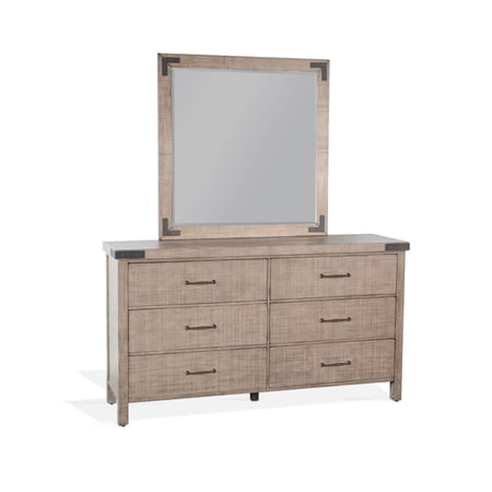 Sunny Designs Desert Rock Modern Mahogany Dresser in Desert Rock/Light Brown