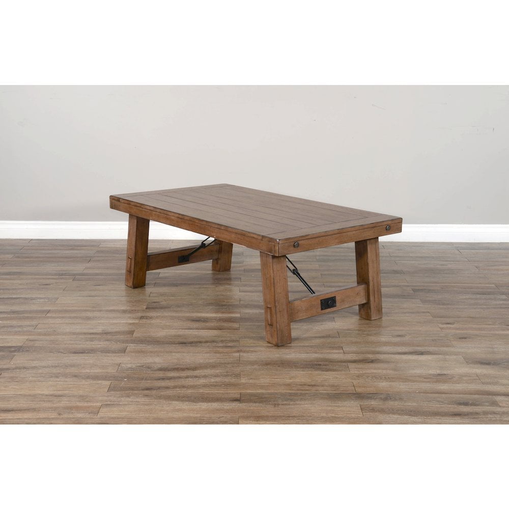 Doe Valley 52" Taupe Brown Rectangular Wood Coffee Table