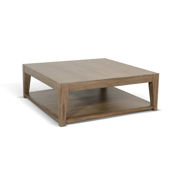 Sunny Designs Doe Valley Mahogany Wood Coffee Table with Casters in Light Brown