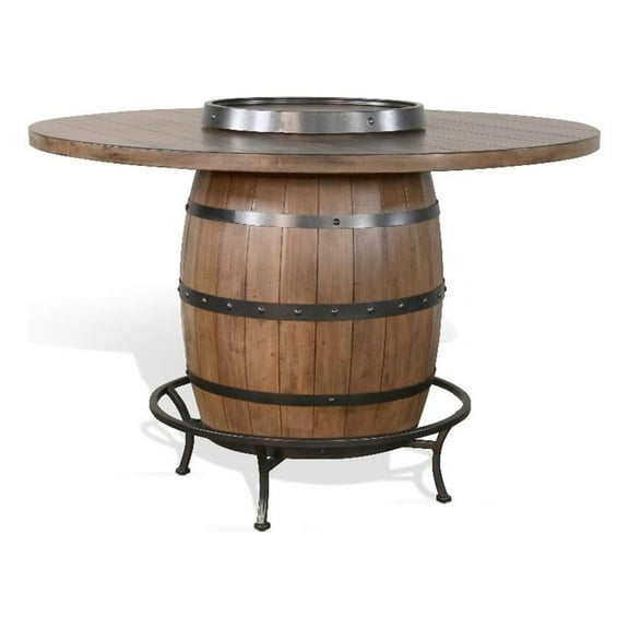 Sunny Designs Doe Valley Round Barrel Pub Table