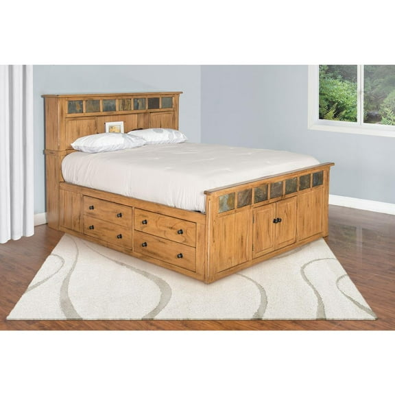 Sunny Designs Eastern King Storage Bed with Slate