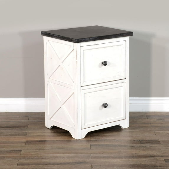 Sunny Designs European Cottage File Cabinet In Off-White Finish 2823EC-F2