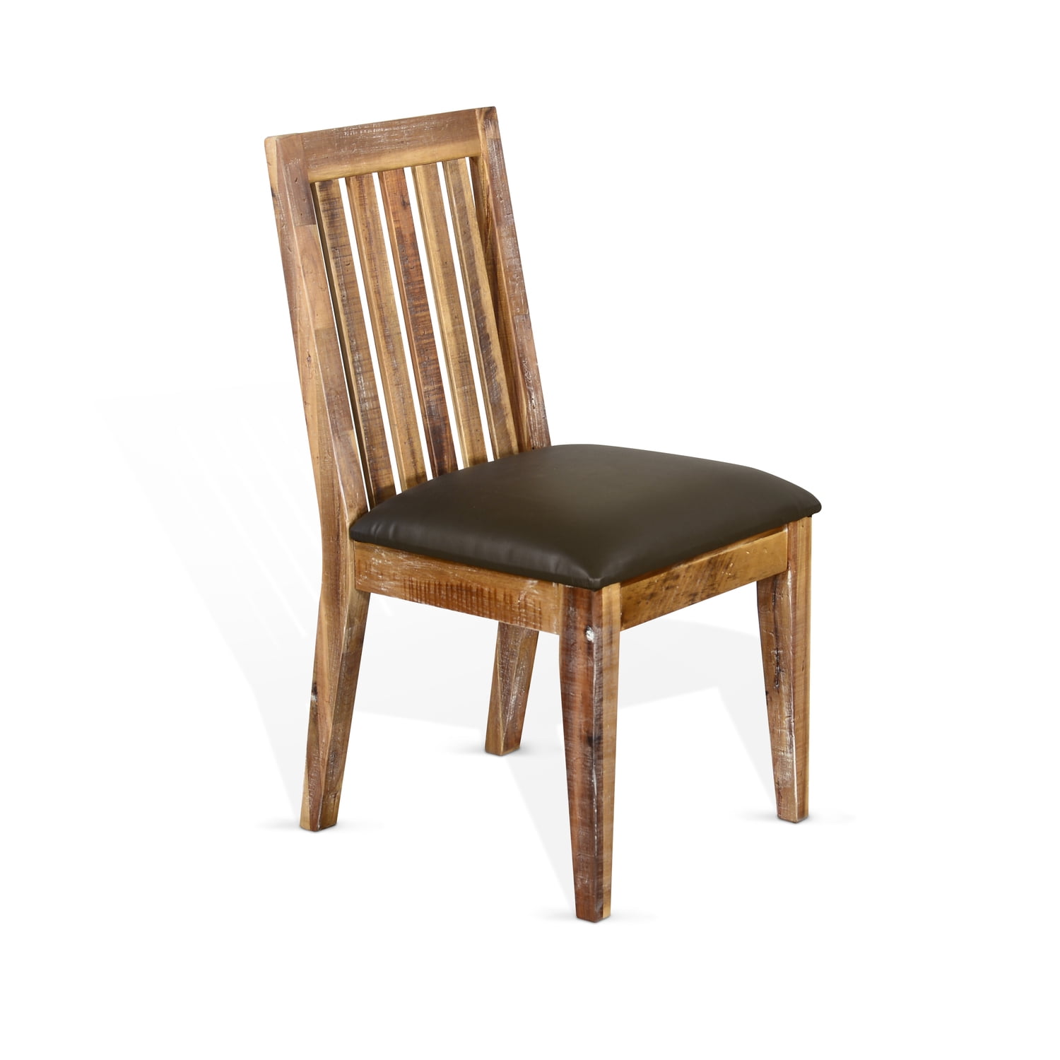 Sunny Designs Havana 37" Wood Slatback Chair with Cushion Seat in Light Brown