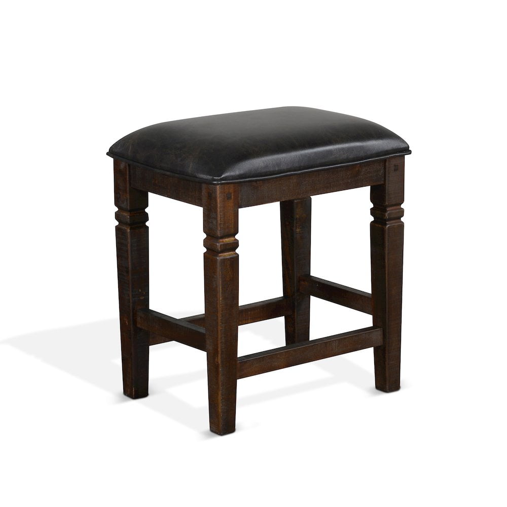 Tobacco Leaf Mahogany 24" Backless Wood Stool