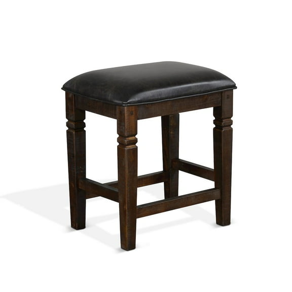 Sunny Designs 24" Homestead Transitional Wood Stool in Tobacco Leaf (Set of 2)