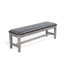 Sunny Designs Homestead Hill Cushioned Wood Dining Bench