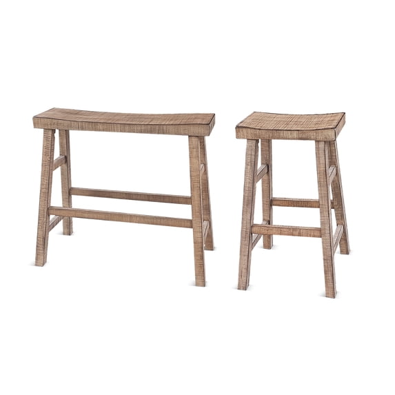 Sunny Designs Marina 30" Mahogany Wood Bench in Beach Pebble Beige