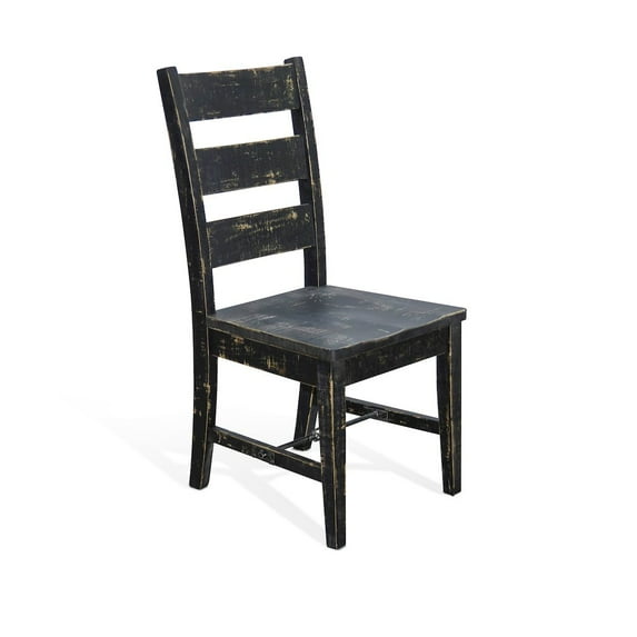 Sunny Designs Marina Black Sand Ladderback Chair (Set of 2)