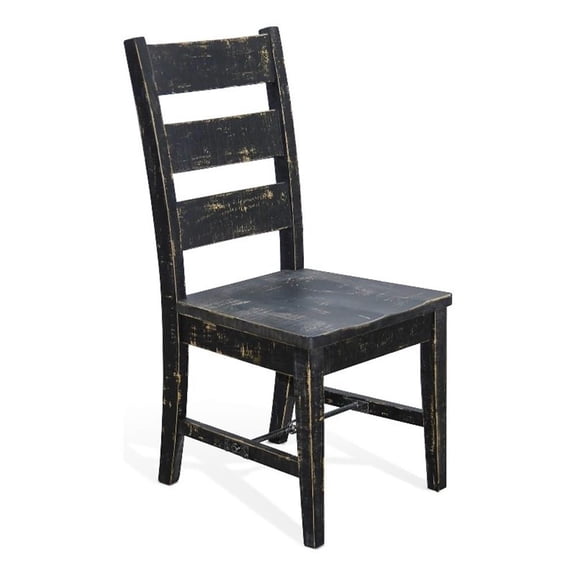 Sunny Designs Marina Black Sand Ladderback Chair (Set of 2)
