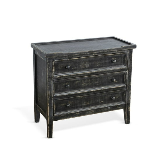 Sunny Designs Marina Black Sand Wood End Table