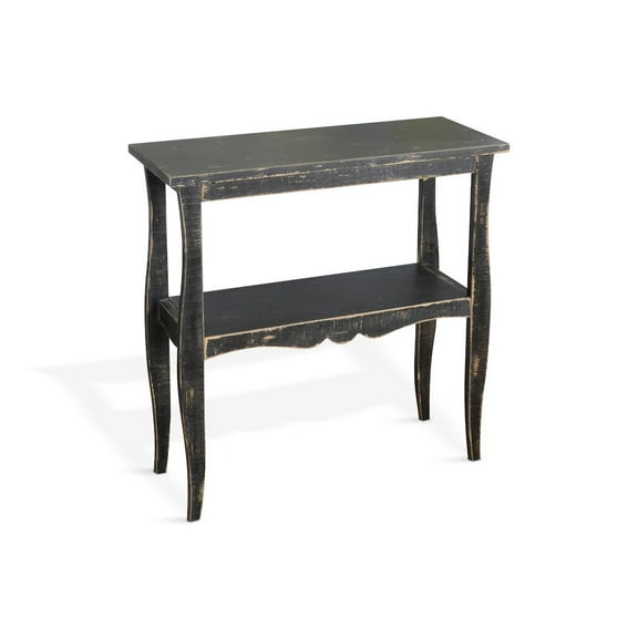 Sunny Designs Marina Black Sand Wood and Veneers Side Table