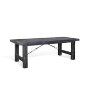 Sunny Designs Marina Farmhouse Mahogany Wood Extension Table in Black Sand