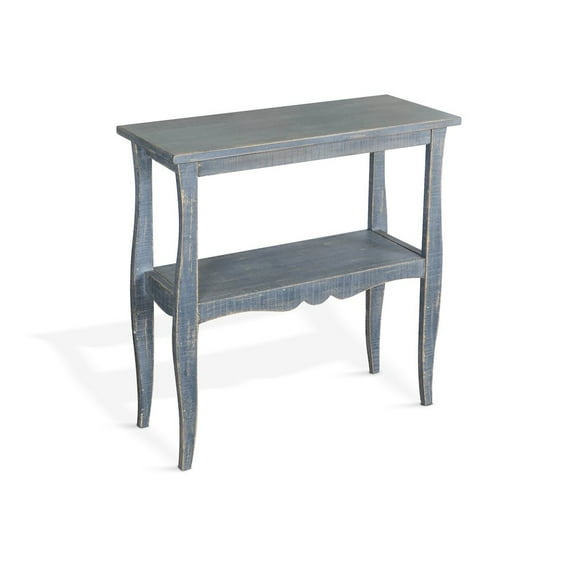 Sunny Designs Marina Ocean Blue Solid Wood and Veneers Side Table