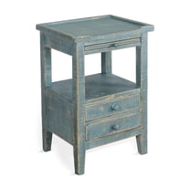 Sunny Designs Marina Sea Grass Solid Wood and Veneers Side Table