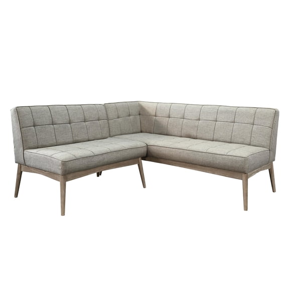 Sunny Designs Mia Mid-Century Modern Tufted Upholstered Corner Dining Bench
