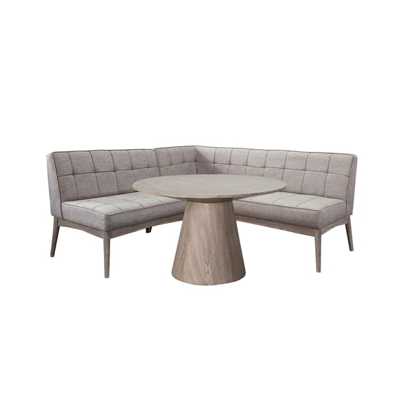 Sunny Designs Mia Mid-Century Modern Tufted Upholstered Corner Dining Nook Set