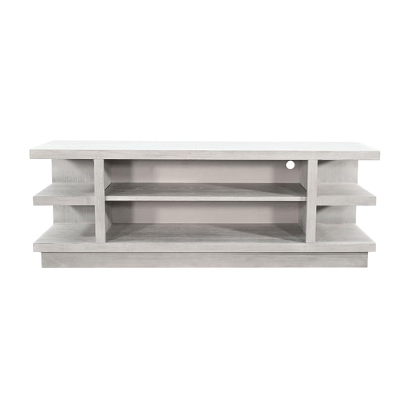 Sunny Designs Modern Gray Open Shelf Media Console